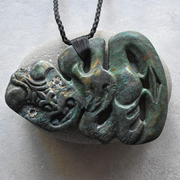NZ Greenstone Tiki Pendant