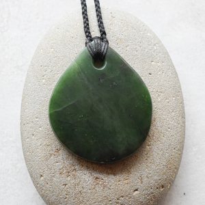 NZ Greenstone Roimata Or Drop Pendant