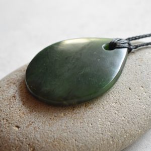 NZ Greenstone Roimata Or Drop Pendant