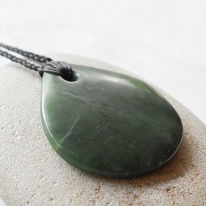 NZ Greenstone Roimata Or Drop Pendant