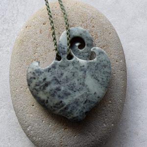 NZ Greenstone Whai Or Stingray Pendant