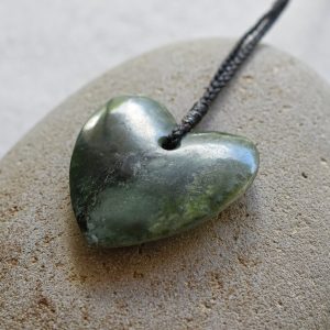 NZ Greenstone/Pounamu Heart Pendant