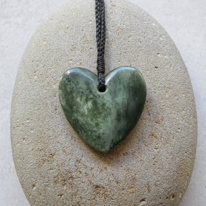 NZ Greenstone/Pounamu Heart Pendant