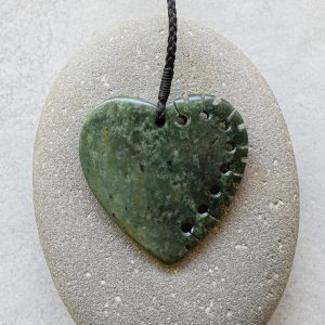 NZ Greenstone/Pounamu Heart Pendant