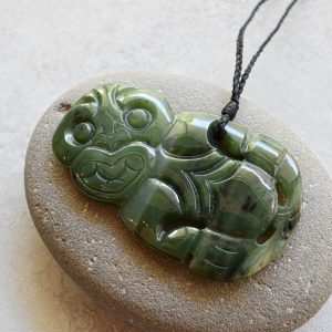NZ Greenstone/Pounamu Hei Tiki Pendant