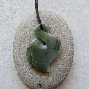 NZ Greenstone/Pounamu Double Twist Pendant