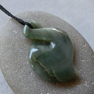 NZ Greenstone/Pounamu Double Twist Pendant