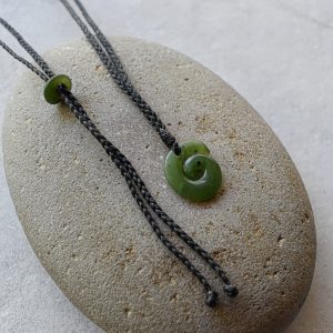 NZ Greenstone/Pounamu Koru/Twist Pendant