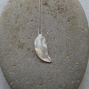 Mother Of Pearl Feather Pendant