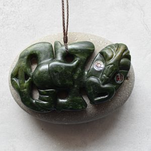 NZ Greenstone/Pounamu Hei Tiki Pendant