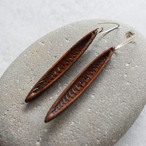NZ Totara Waka Earrings