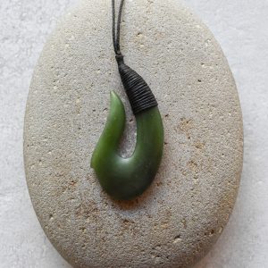 NZ Greenstone/Pounamu Hei Matau/Hook Pendant