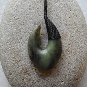 NZ Greenstone/Pounamu Hei Matau/Hook Pendant