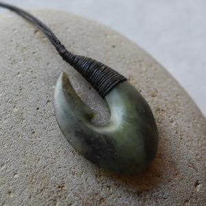 NZ Greenstone/Pounamu Hei Matau/Hook Pendant