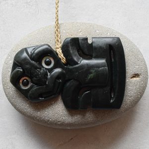 NZ Greenstone/Pounamu Hei Tiki Pendant