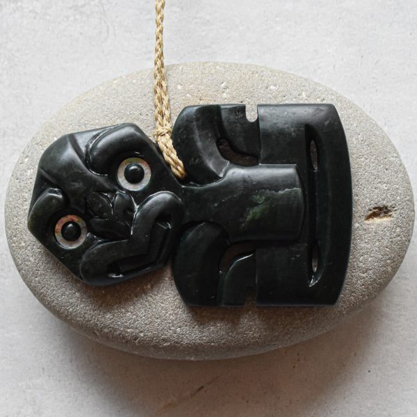 NZ Greenstone/Pounamu Hei Tiki Pendant