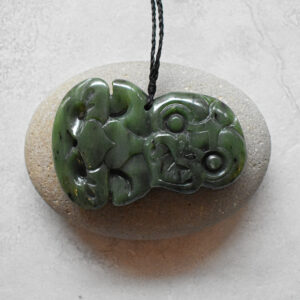 NZ Greenstone/Pounamu Hei Tiki Pendant