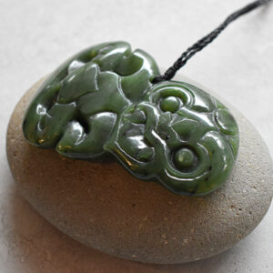 NZ Greenstone/Pounamu Hei Tiki Pendant