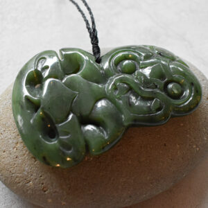 NZ Greenstone/Pounamu Hei Tiki Pendant