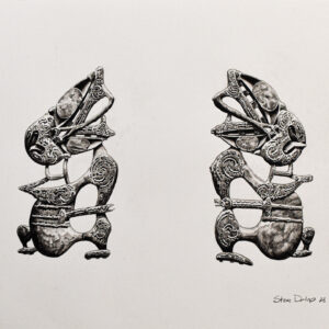 Steve Dunlop 'Spidery Tiki' Orignial Watercolor Jun26 Ag #SD-8