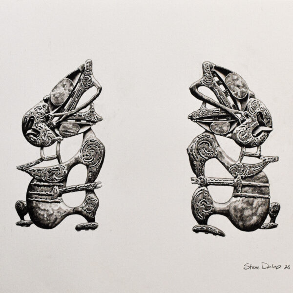 Steve Dunlop 'Spidery Tiki' Orignial Watercolor Jun26 Ag #SD-8